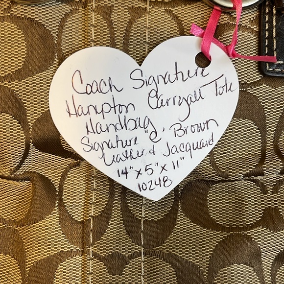 Coach Signature Hampton Carry All Tote/Shoulder Bag - Picture 7 of 7